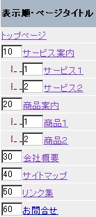 3、「表示順・ページタイトル」に注目してください。