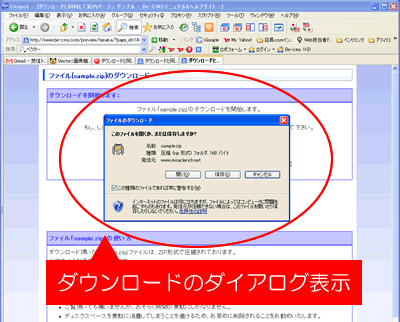 ダウンロードページサンプル